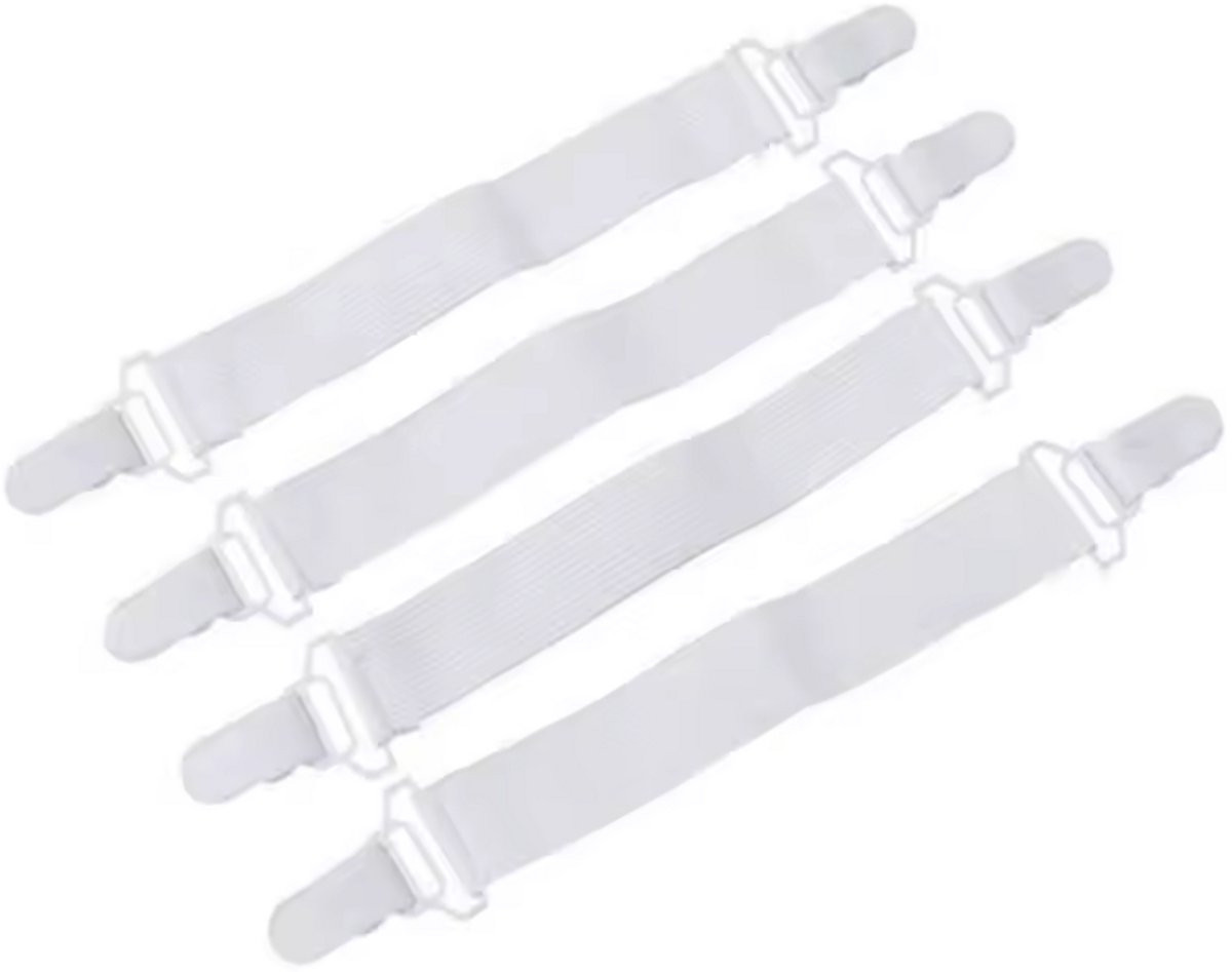 CHPN Lakenspanners - 4 stuks - Wit - Multifunctionele dekbedclips voor je onderlaken