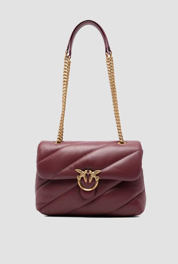 Pinko Handtasche, Modell "Love Bag Puff", Damenmodell, Bordeauxrot