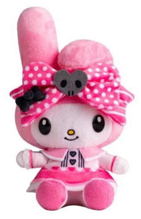 Sakami Merchandise Sanrio My Melody pluche figuur, roze en zwart, 22 cm