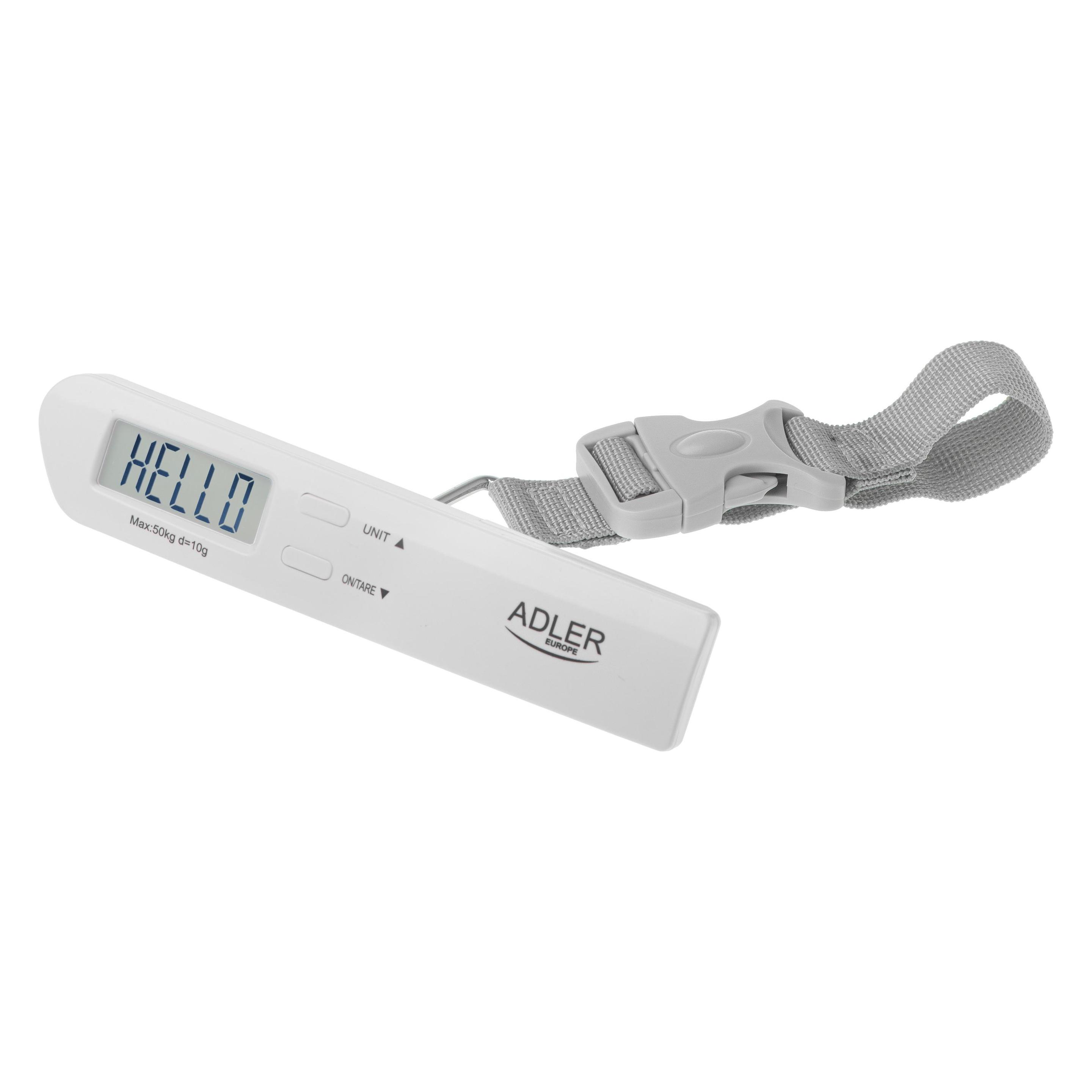 Adler | Travel Luggage Scale | AD 8191 | Maximum weight (capacity) 50 kg | Accuracy 10 g | Grey (AD 8191)