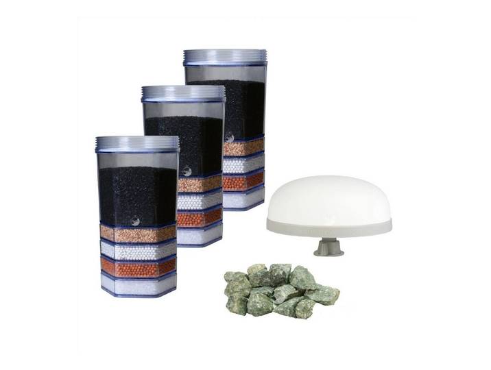AcalaQuell Wasserfilter Jahrespaket Premium, Zubehör für AcalaQuell Stand-Wasserfilter Mini, optionale Mineralsteine