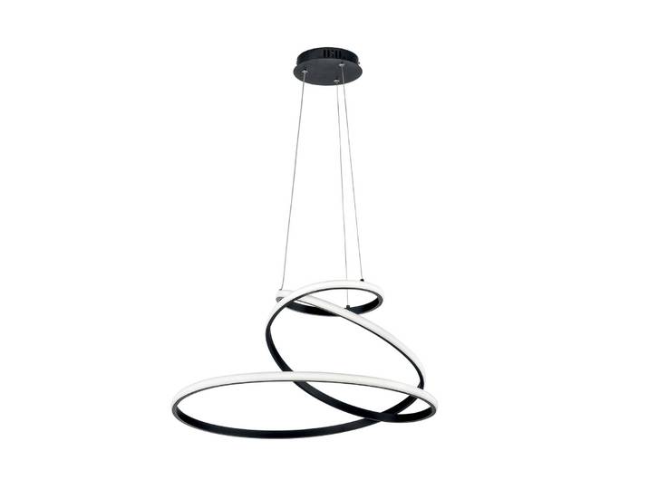 Luce Ambiente Design Hängelampe Coaster, schwarz, für Wohn- / Esszimmer, Aluminium, Modern