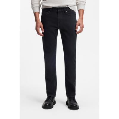 Slim-fit-Jeans BOSS ORANGE "Delaware Soft-Motion-Denim", Herren, Gr. 30, Länge 32, schwarz (dunkelblau404), Denim/Jeans, Obermaterial: 99% Baumwolle, 1% Elasthan, slim fit lang, Jeans Slim-fit-Jeans, Schmale Silhouette bei mittlerer Leibhöhe