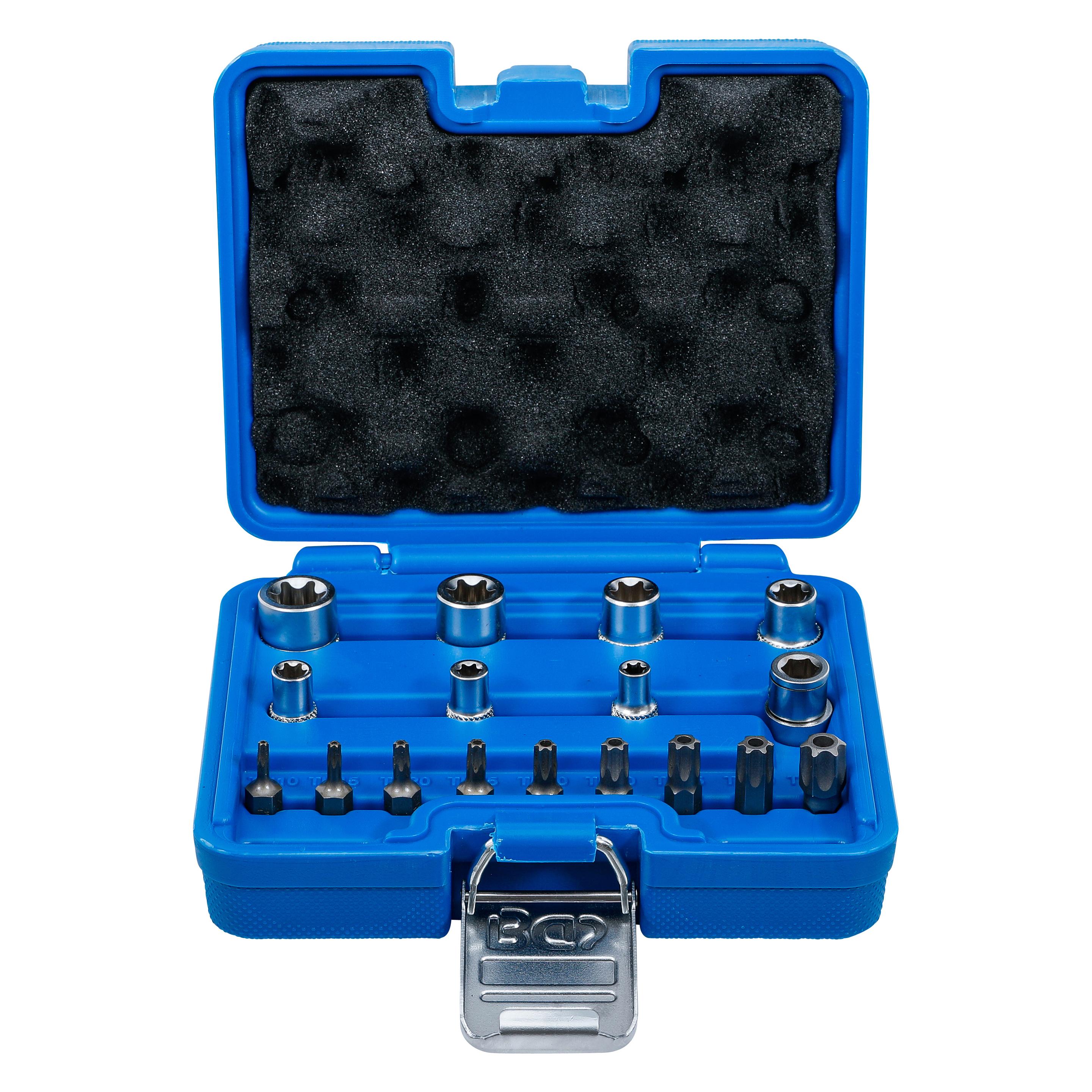 BGS Bit- und Steckschlüssel-Satz E-Profil / T-Profil (für Torx) 17-tlg. (5023)