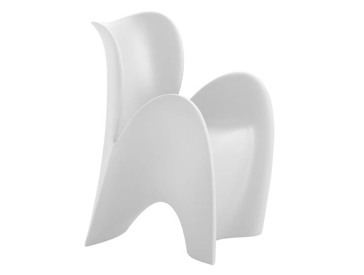 MYYOUR chaise avec accoudoirs LILY (Blanc gaufré - Polyéthylène)