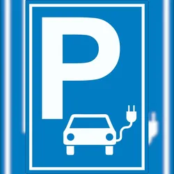 HB-Druck Parkplatz Elektrofahrzeug Aufkleber A6 (105x148mm)