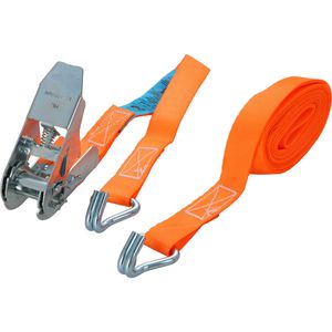 Feldtmann Spanngurt TECTOR, orange, mit Haken & Ratsche, 500 kg Zurrkraft, DIN EN 12195-2, 25 mm x 4 m