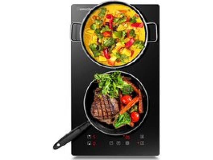 Plaque Induction AMZCHEF 2 Feux 3300W Plaque à Induction Électrique Encastrable Commande Tactile Sécurité Enfant
