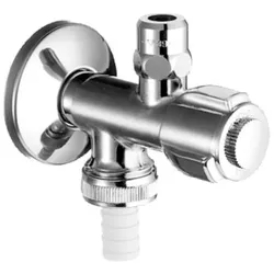 Schell Comfort Doppelanschluss Eckventil 038370699 mit Rückflußverhinderer mit ASAG 1/2", chrom