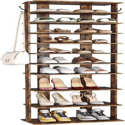 No "10Tier Vertical Shoe Rack - 11.02""D x 20.47""W x 62.2""H"