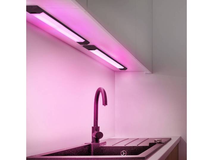 OSRAM LED-Unterbaulampe Linear Edge Sensor RGBW 50cm schwarz Sensor, dimmbar, schwarz, für Küche, Aluminium