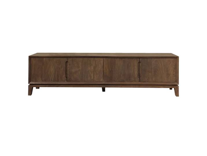 Meuble tv 210 cm en bois massif brossé