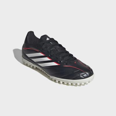 Fußballschuh ADIDAS PERFORMANCE "COPA PURE IV CLUB KIDS, ROLLRASEN", Herren, Gr. 38,5, schwarz (core schwarz, ftwr weiß, lucid rot), Synthetik, Schuhe Fußballschuh, für Kunstrasen, Hart- und Aschenplätze