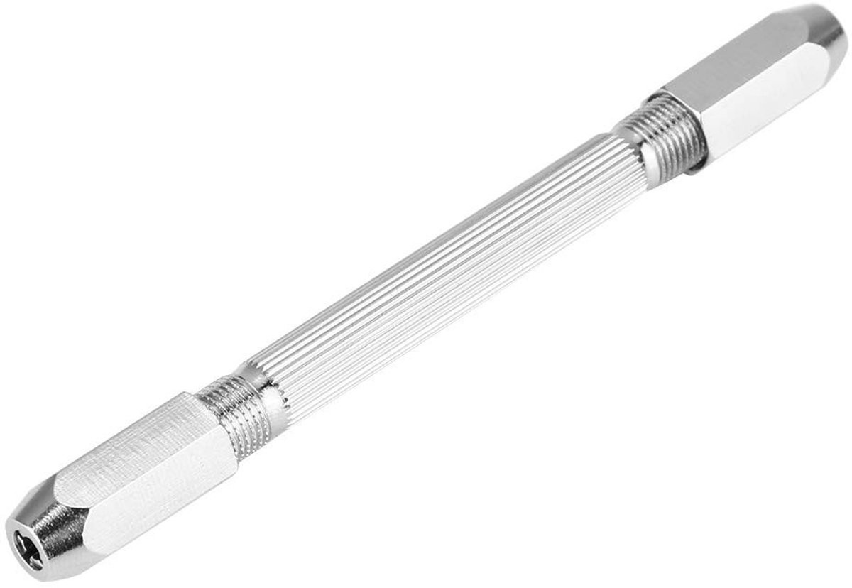 Dailygoody Pin Drill Handboor - Professionele kwaliteit - 0-3mm - Zilver/Wit