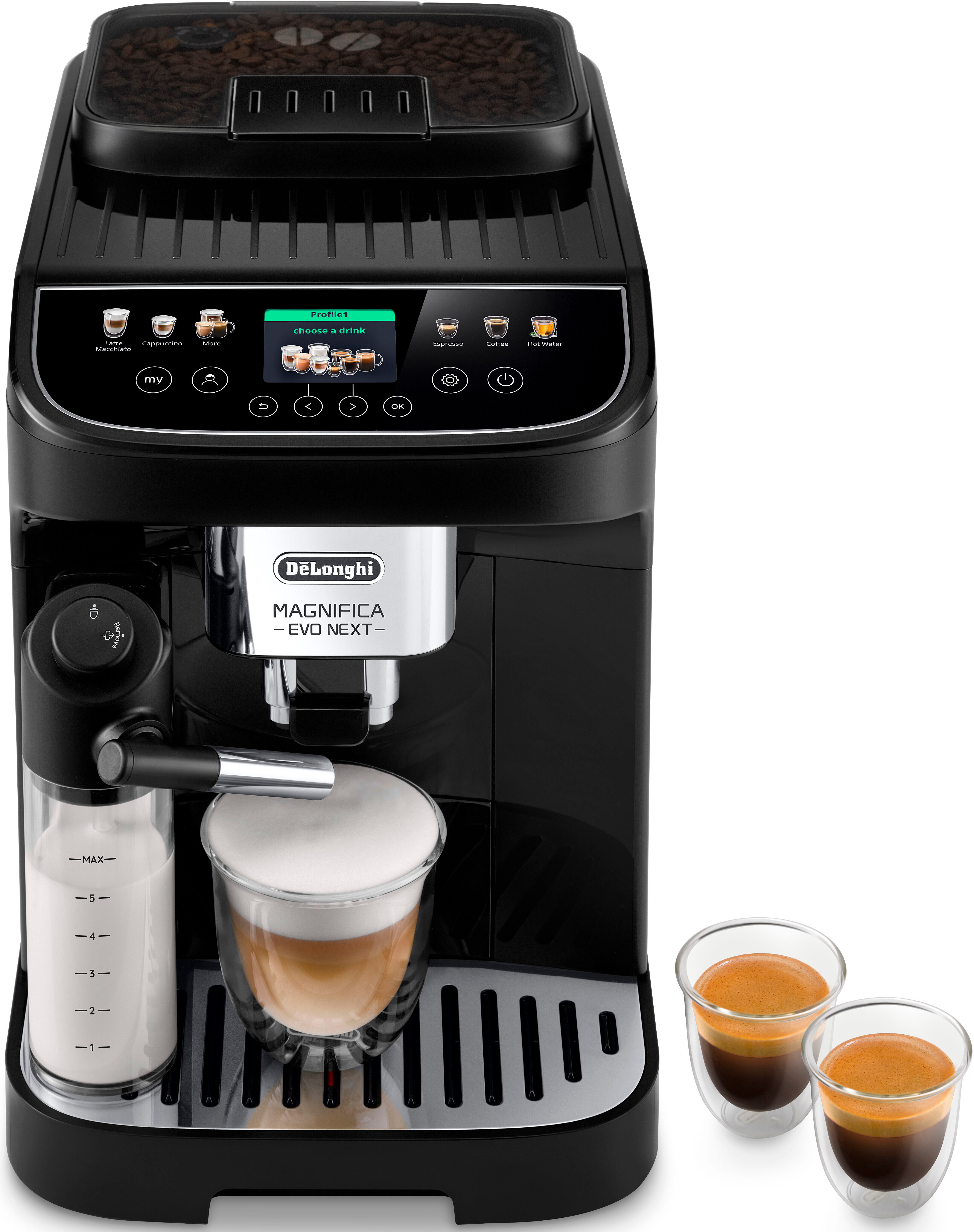 DeLonghi Kaffeevollautomat "Magnifica Evo Next ECAM310.60.GB", schwarz, B:29,5cm H:40cm T:48,8cm, Kaffeevollautomaten, MyLatteFunktion, 3 Benutzerprofile, LatteCrema Milchsystem, 10 Rezepte, Kaffeevollautomat