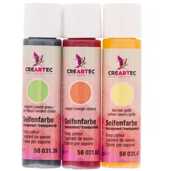 Seifenfarben-Set, grün, gelb, orange