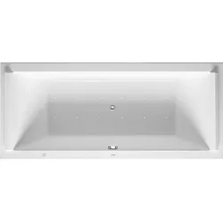 Duravit Starck Whirlpool, Einbauversion, 2 Rückenschrägen, Gestell, Ab- und Überlaufgarnitur chrom, Air-System, 1800x800mm, 760338000AS0000