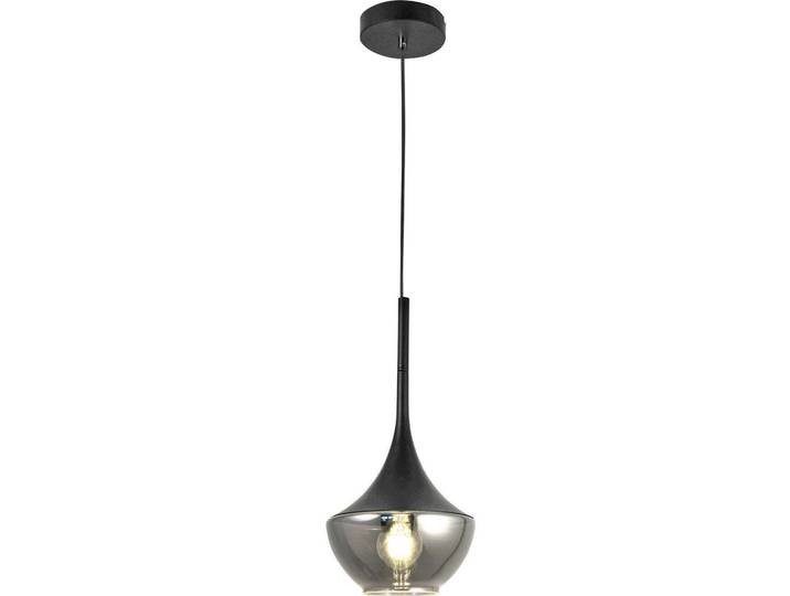 Fabas Luce Pendelleuchte Apollo, Schwarz, Metall, Glas, 200 cm, ISO 9001, höhenverstellbar, Lampen & Leuchten, Innenbeleuchtung, Hängeleuchten, Pendelleuchten