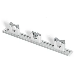 Stielhalter Nölle HACCP Alu Geräteleiste 3-teilig 50 cm Hochwertiges Aluminiumprofil mit 3 Gerätehaltern