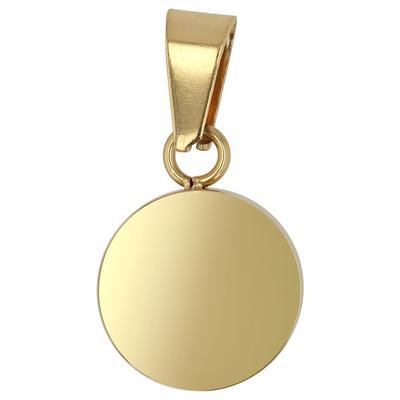 Anhänger mit Gravur AKZENT "Raja, langlebig", gold (goldfarbig), Schmuckanhänger, Damen, Edelstahl