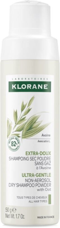 Klorane ULTRA-GENTLE Dry Shampoo with Oat Milk Trockenshampoo ohne Aerosol für alle haartypen 50 g