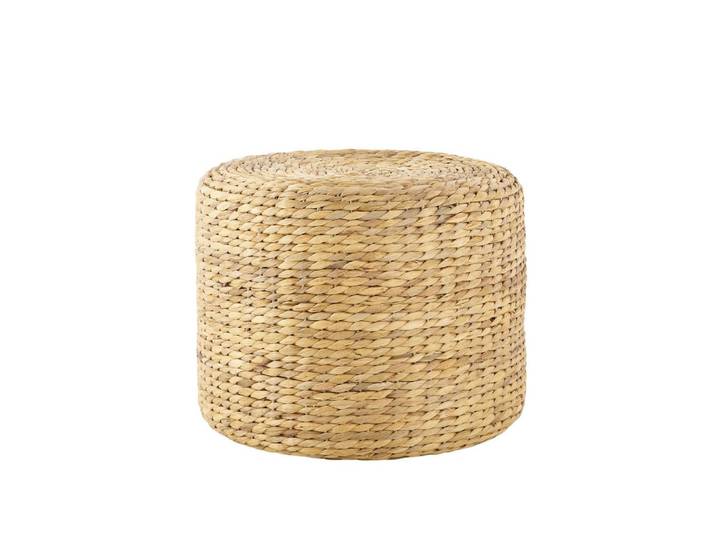 Puff aus geflochtener Wasserhyazinthe