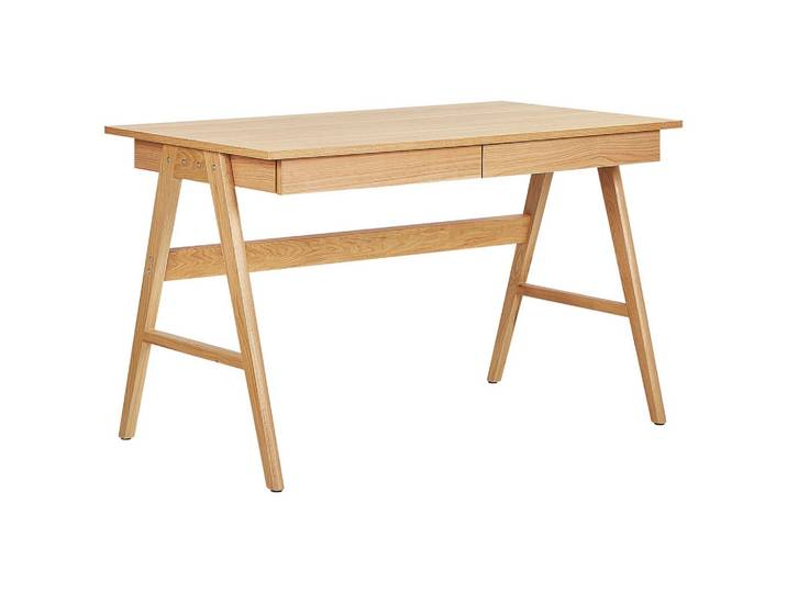 SCHREIBTISCH heller Holzfarbton 120/70/75 cm Sheslay