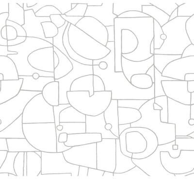 York Wallcoverings Grey Robotics Peel and Stick Wallpaper