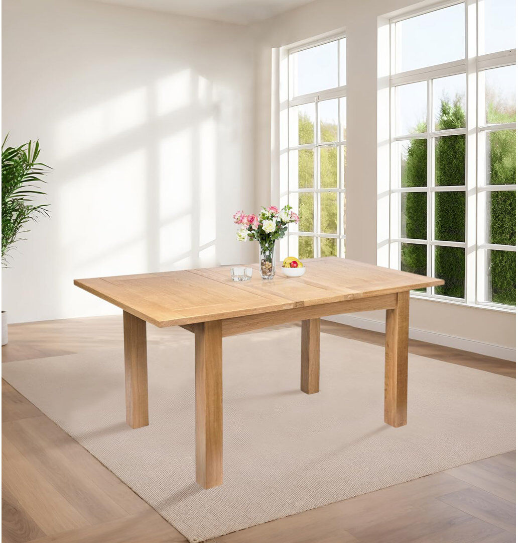 Mistana 153 " Extendable Rectangular with Solid Wood Base Dining Table Brown