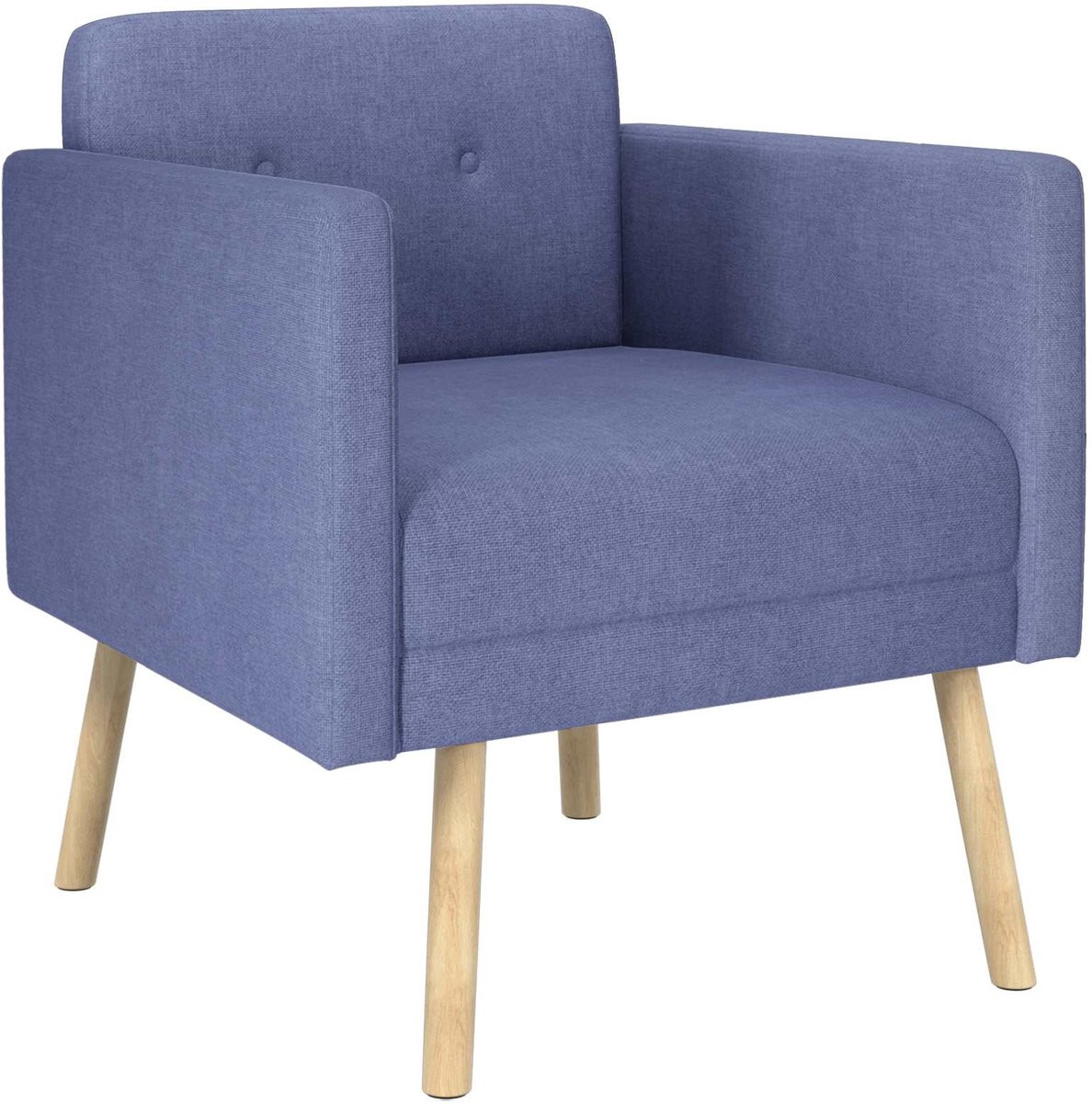 vidaXL Accentstoel Jeans Blauw Stof