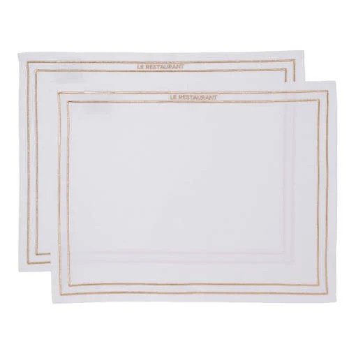 Vondels placemat LE RESTAURANT set van 2 voor volwassenen