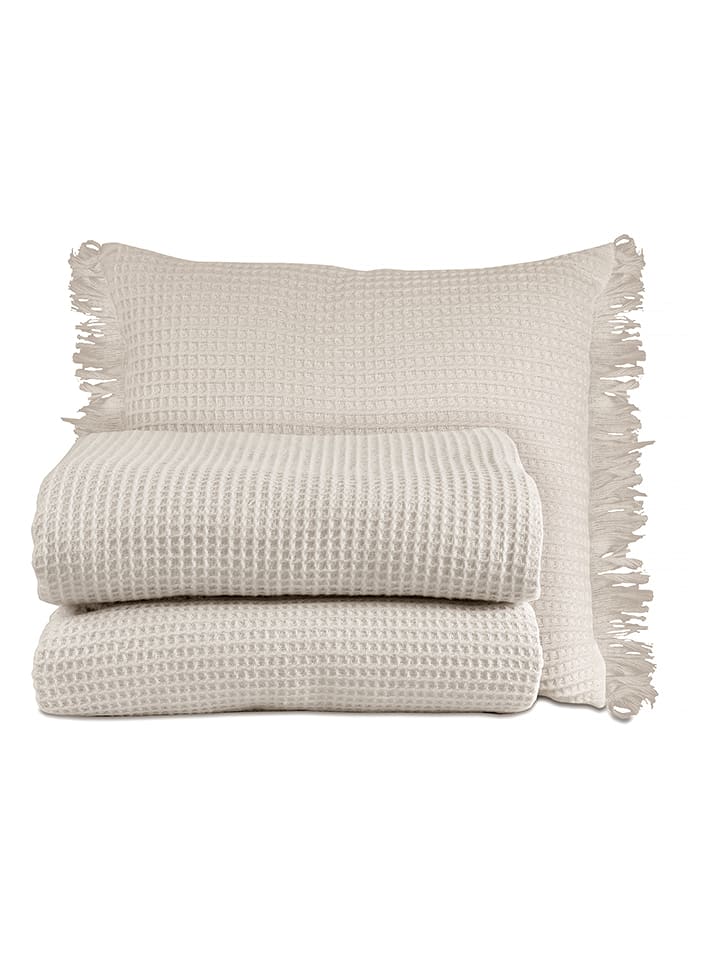 Madre Selva Wohndecke in Creme - (L)240 x (B)240 cm - onesize
