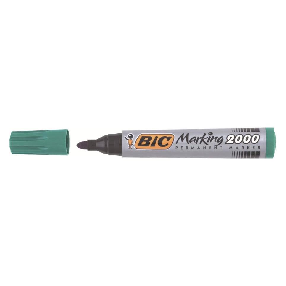 Bic Permanentmarker Eco 2000 2-5 mm, grün, 12 Stück in einer Packung 000026 (12x) (8209123)