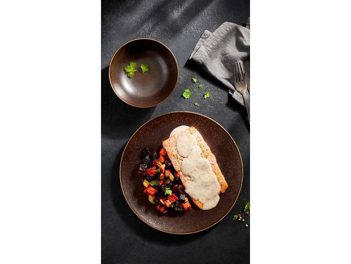 Dessertteller Powerful 4er-Set Ø 21cm Schwarz/Schwarz/Braun
