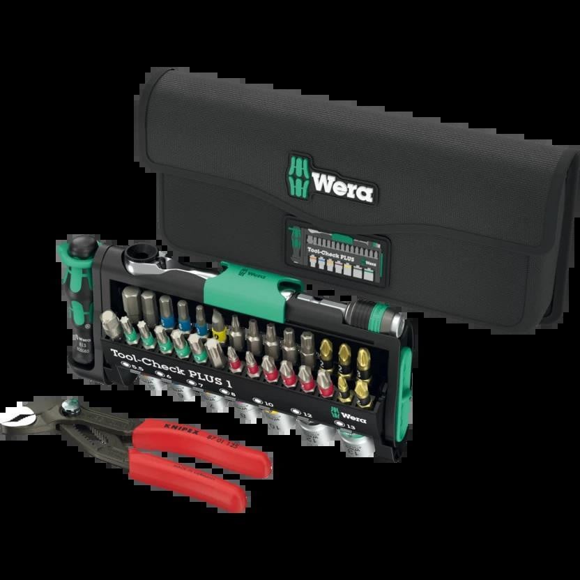 Wera Tool-Check Combi set met Knipex Cobra tang en tas, 40-delig
