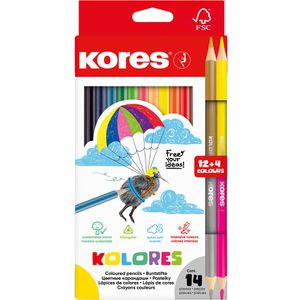 Kores Buntstifte KOLORES, BB93611, farbig sortiert, 14 Stück