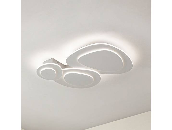 Plafonnier LED Delar, 60 x 60 cm, CCT, à intensité variable - Lindby - Salon / séjour - Moderne - Plastique - Multi-ampoules