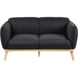 2-SITZER-SOFA Stoff Schwarz Ljung
