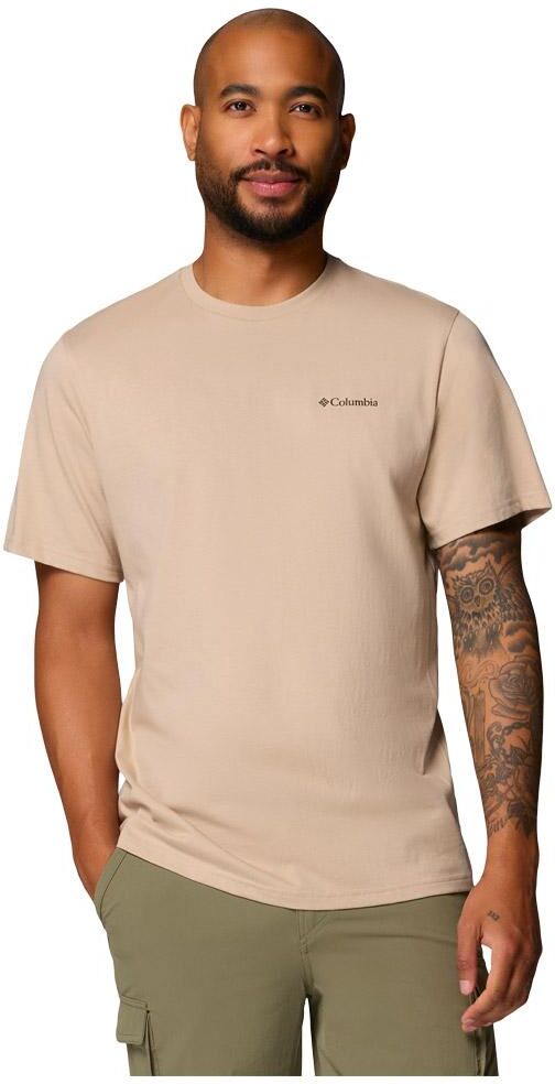 Columbia  - Outdoor Back Graphic Ancient Fossil Shining Sandscape - S - Tee-shirt