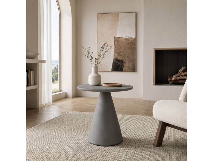 Table basse petite en béton 60x60x50