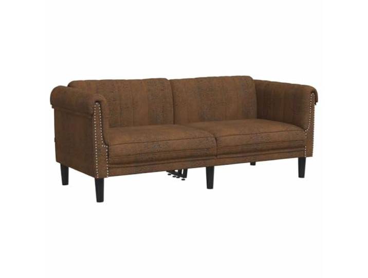GHVBNMF 2-Sitzer Sofa Braun Polstersessel Couch 182x77x74 cm Weiches 2-Sitzer Polstermöbel in Mikrofaser-Optik mit bequemer Schaumstoff-Polsterung ideal fürs Wohnzimmer.