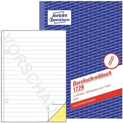 Avery, Formular, Durchschreibbuch