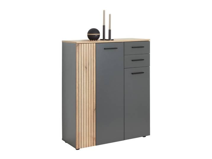 Schuhschrank Cadix Anthrazit/Eichefarben