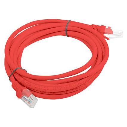 Lanberg Patchcord RJ45 Kat. 6 UTP 3m Rot (U/UTP, CAT6, 3 m) (PCU6-10CC-0300-R)