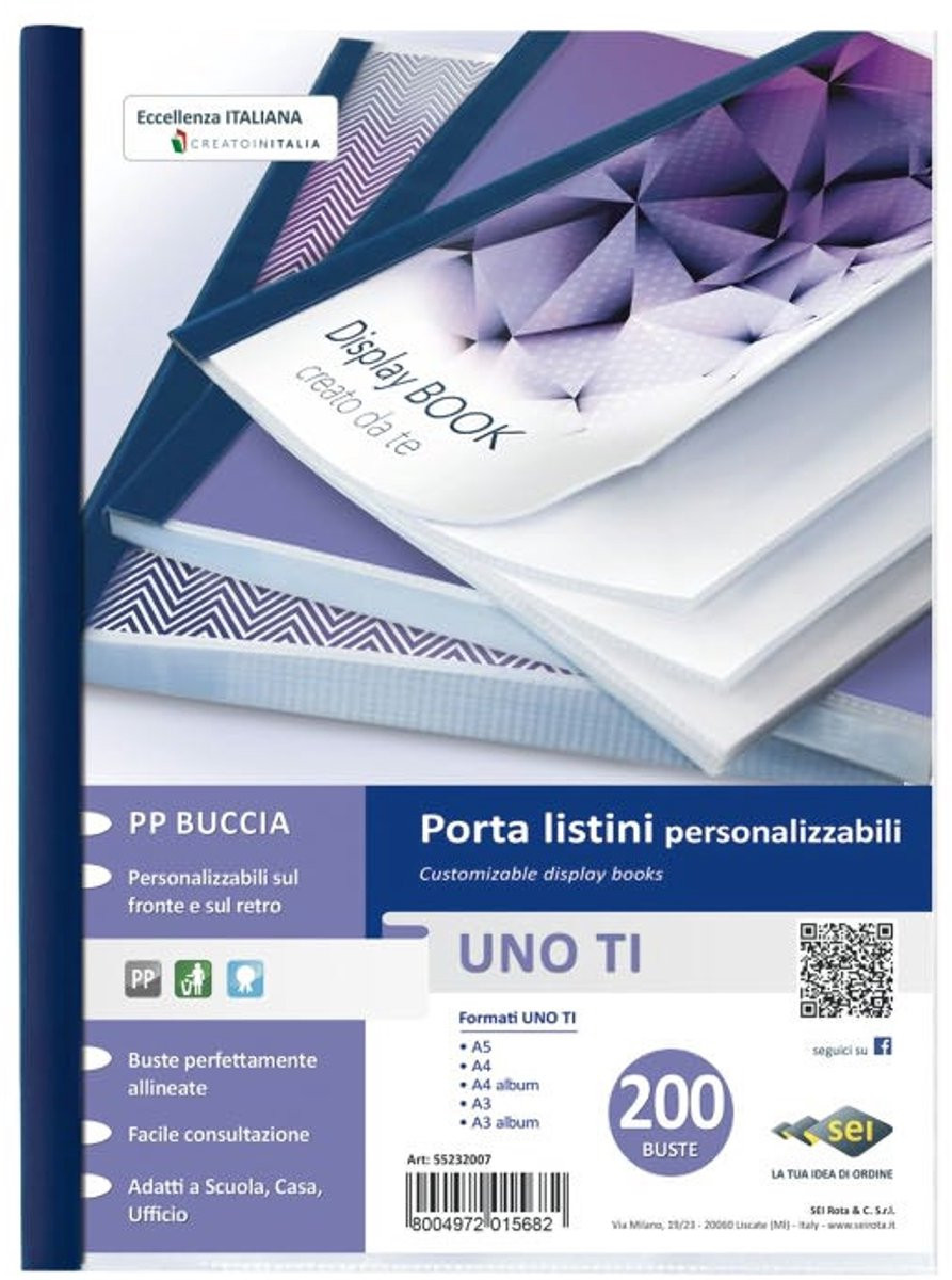 SEI Rota Uno TI presentatiedisplayboek met 200 vakken voor A4