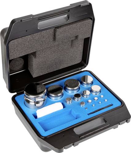 Kern 312-084 Gewichtssatz, E2, 1g - 5 kg, Kompaktform, Edelstahl poliert, im Kunststoffkoffer