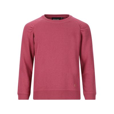 Sweatshirt ZIGZAG "Nadya", Jungen, Gr. 110, pink (pink, rot), 60% Baumwolle, 40% Polyester, unifarben, normal, Rundhals, Sweatshirts Sweatshirt, mit elastischen Bündchen