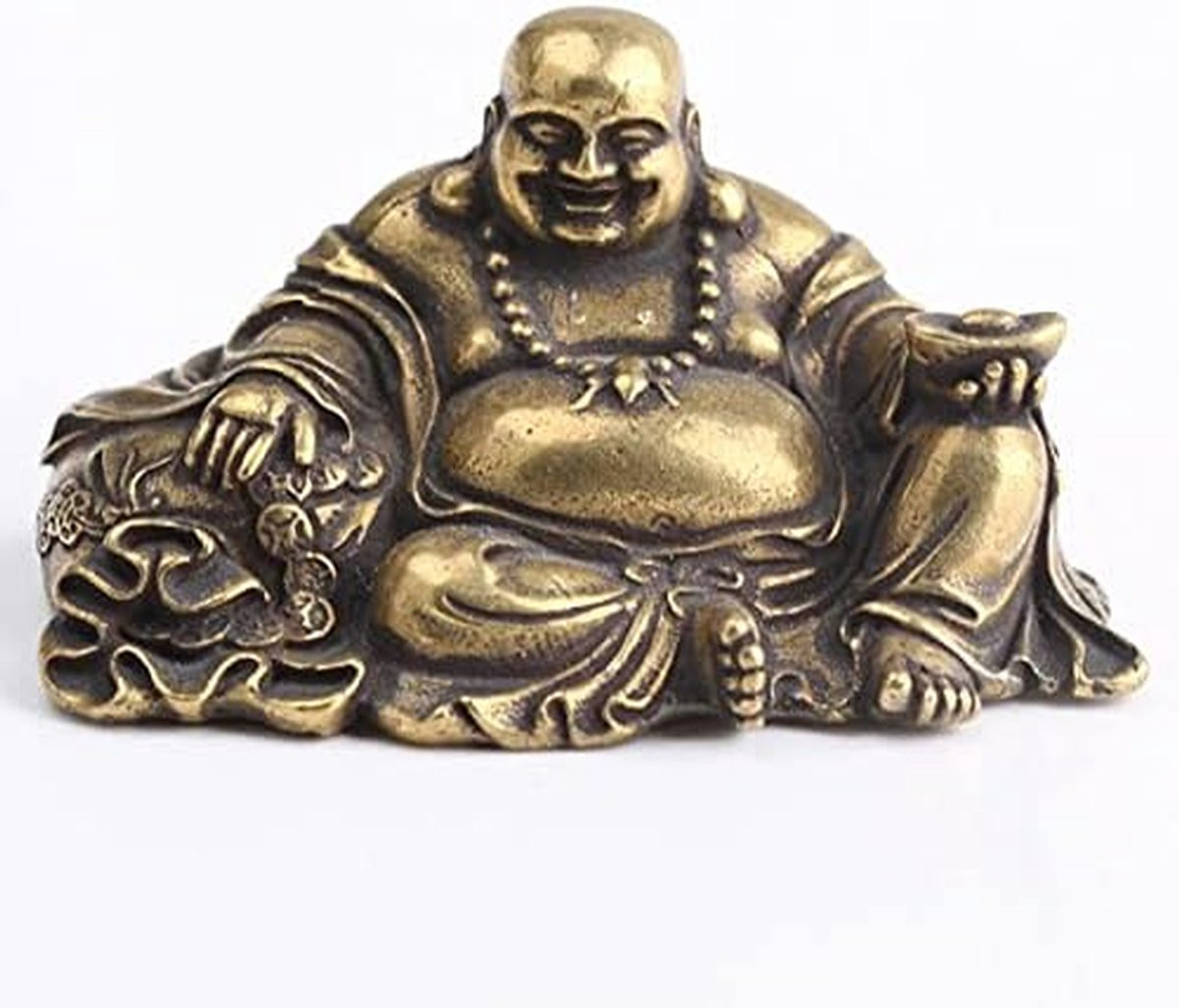 Handgemaakt koperen Buddha beeldje voor decoratie op tafel