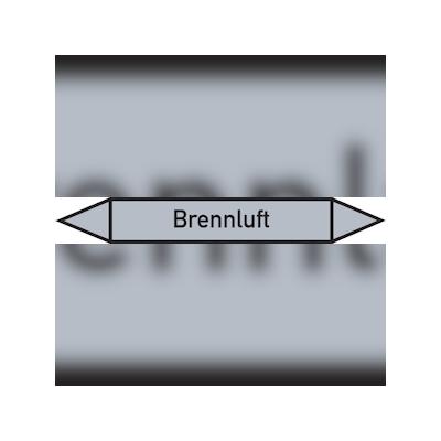 Rohrleitungskennzeichen Brennluft - 100x15 mm Folie selbstklebend