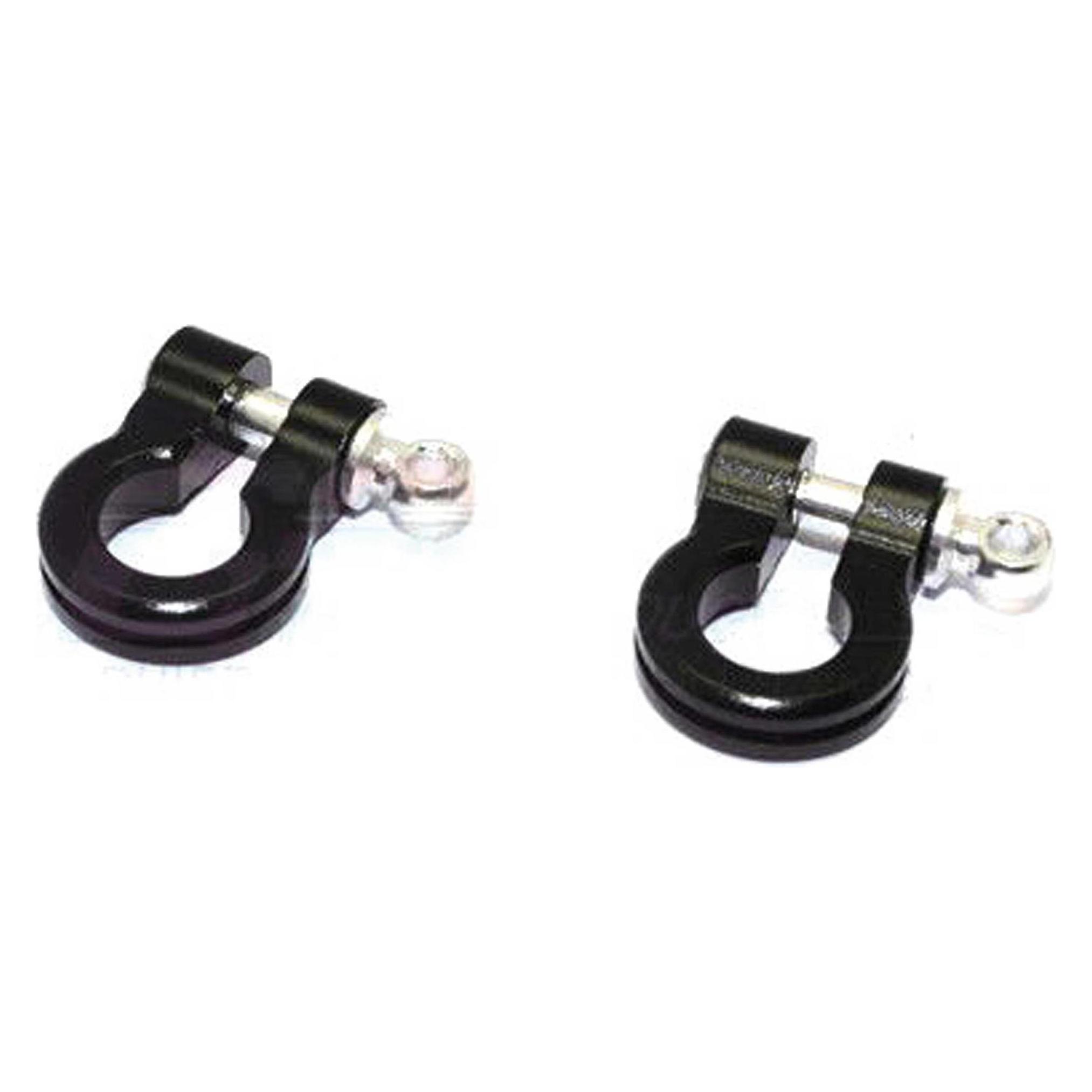 GPM Alu-Schäckel Schwarz (2) Universal Für Crawler, Jeep & Trucks (GPMHOOK02BK)